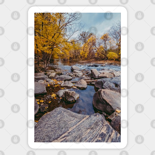 Stream of Stones. Landscape Photograph Magnet by love-fi